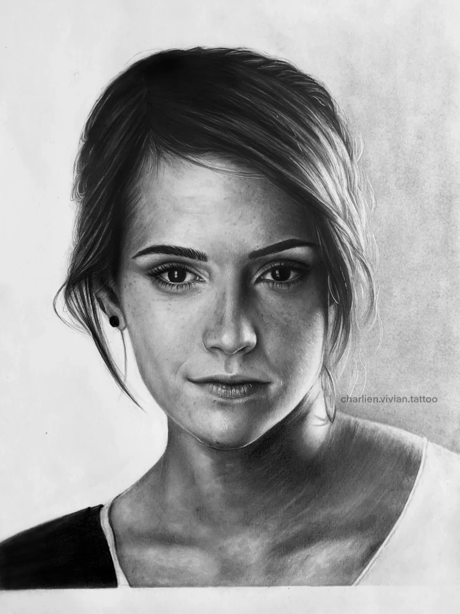 Emma Watson DIN A3 Bleistiftzeichnung